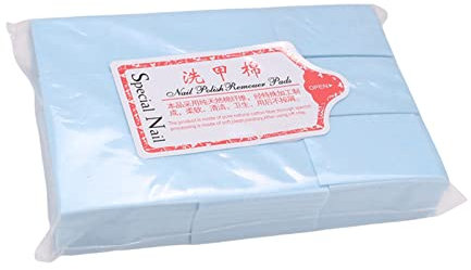 Nail Varnish Remover Eco-friendly Labor-saving Cotton Nail Polish Remover UV Gel Cotton Wipes Manicure Tools Blue