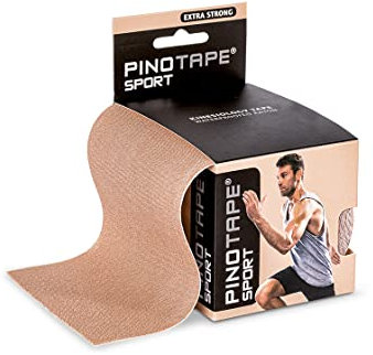Pinotape Sport Kinesiologisches Tape XXL 10 cm x 5 m Light Beige Hautfarben 4er Pack