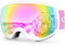 Findway Skibrille Kinder, Snowboardbrille für Kinder Jungen Mädchen Alter 3 4 5 6 7 8 9 10 11 12 UV-Schutz, OTG Skibrillen Sphärisch Verspiegelt mit Anti-UV Anti-Fog Windwiderstand Kompatibler Helm
