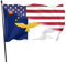 Amerikanische Flagge und die Azoren-Flagge Flagge 9,1 x 1,5 m Banner-Flagge für drinnen und draußen, dekoratives Gartenhaus