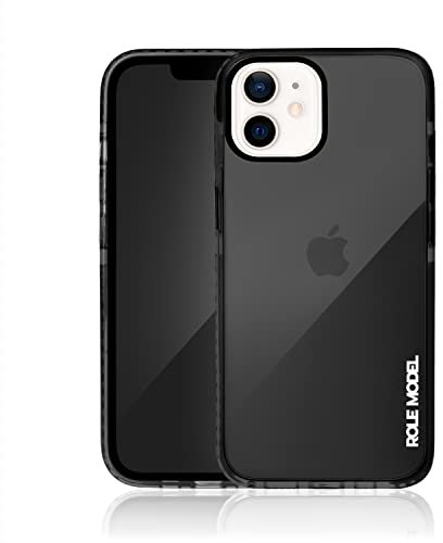 ROLE MODEL® Cybercase - Transparente Schutzhülle mit Kameraschutz und Displayschutz - Intensive Farbe und ungewöhnliches Design - kompatibel mit iPhone 11 (Onyx Black Edition, Schwarz)