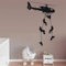 Hubschrauber Armee Aufkleber Adhesive Vinly Wand-Kunst Für Jungen Schlafzimmer Riesigen Marines Design Wand Aufkleber Hause Dekoration 80X116CM