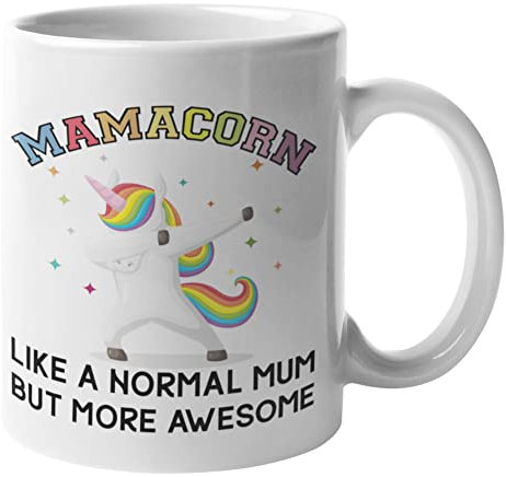 Mamacorn Coffee Mug, Mothers Day Present for Mum. 11 oz Large Handle Coffee Mug