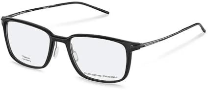Porsche P8735 Men's Frame, Black, Black, 54, Black, Black