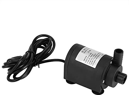 Hztyyier DC 24V 1000L/H Wasserumwälzpumpe Warmwasserbereiter Transfer Elektropumpe Bürstenloser Motor 7m Lift für Aquarium Wasser Gartenteich Aquarien