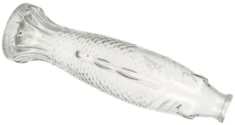 Warmhm Glass Fish Vase Wine Bottles Dried Vase Clear Wishing Bottle Decorative Floral Holder Holder Wedding Table Centerpiece Nordic Dining Table Wood Storage Jar