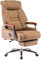 CIRC Chefsessel, Groß Und Hoch, Für Zuhause, Komfort, Für Die Mittagspause, Bürostuhl, 155° Neigbar, Managerstühle Aus Echtem Leder, Tragkraft: 250 Kg/551,2 Lbs,Beige,114-120 * 50cm,Remarkable88