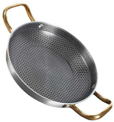 Housoutil Padella in Acciaio Inox Padella Per Bistecche Piatto Antipasto Padella in Acciaio Al Carbonio Padelle Antiaderenti Pentola Acciaio Inossidabile 26c Padella Per Frittata Commerciale