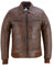 ARIAN Herren Pilot Premium Qualität echtes Schaffell Lederjacke, Braun, M
