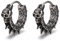 GTHIC Punk Spike Huggie Hoop Earrings for Women Edgy Skull Rivet Earrings Vintage Gothic Earrings for Men Stainless Steel Jewelry Gift