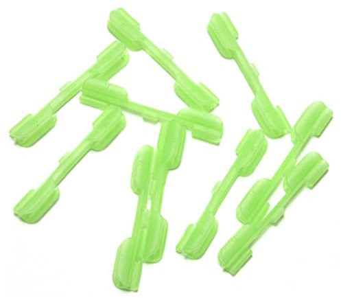 Blogiiup Lichtstockclip in Halter, Stangenspitze Leuchthalter Nacht Angel Clip auf fluoreszierenden Glühstäbchen Steckern 10pcs, Nacht Angel Lichthalter