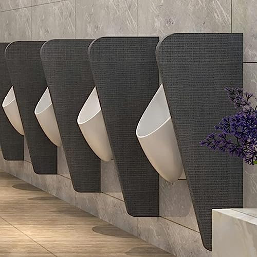 CAFIEDR Urinal-Sichtschutz, Toilettentrennwand, 4-teilig, Trennwand für öffentliche Gesundheitseinrichtungen, Urinal-Sichtschutz, wandmontierte wasserdichte Trennwand aus Holz (grau) (grau)