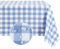 Romanstile Tablecloth PVC wipe clean Blue and White Gangham rectangular table cloths,waterproof table cloth,Oilcloth,Decorations Birthday Party Outdoor Picnic Camping Garden Summer Spring,55x78 inch