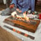 TriHome Tabletop Fire Pit, Portable Wood Walnut Table Top Firepit Bowl, Fireplace for Patio&Backyard Decor, Bioethanol Fire Place, Indoor&Outdoor S'mores Maker, Housewarming Gift, Small, Natural