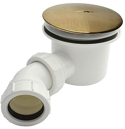 Nes Home 90mm Brass Top Fast Flow Shower Tray Waste for Shower Enclosures