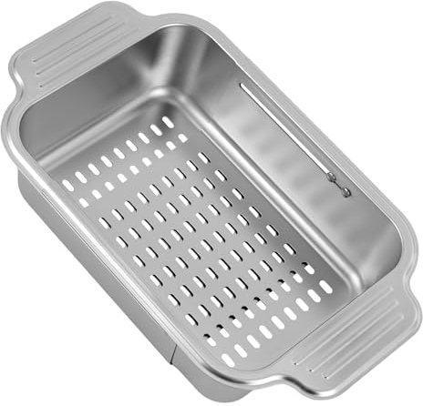 Passoire extensible en acier inoxydable 304 - Passoire extensible sur évier - Passoire de cuisine - Passoire à pâtes, panier à tamis - Séchage des plats