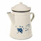 SIDCO Kaffeekanne Emaille Westernkanne Kanne Blume Lagerfeuer Camping Teekanne Shabby