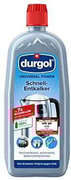 durgol Universal Schnell-Entkalker für Küchengeräte (2x750ml) - Entkalker für Wasserkocher, Wasserhahn, Töpfe, Spülkasten, Waschmaschinen, Dampfgarer etc. - Anti Kalklöser flüssig - Flüssigentkalker