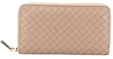 Abro Leather Piuma Weaving Wallet Natural