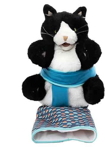 Plüsch-Katzen-Wrestler-Puppe - Interaktiver Wrestling-Handschuh mit strapazierfähiger Polsterung, sicheres Handhandschuh-Spielzeug für Katzen, ansprechendes Tierspielspielzeug für Spaß, perfekt für