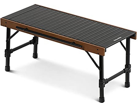 BK&MF Tragbarer Aluminium Klapptisch für den Außenbereich, Leichter Strand Grilltisch Backpacking Tisch mit Tragetasche für Grill Reisetisch,A,88x38x40cm(35x15x16inch)