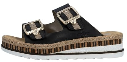 Rieker - Leder-Sandalen mit Keilabsatz