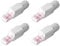 4 PCS Ethernet Plug, RJ45 Pass Through Connectors, 10Gbps High-Speed RJ45 Connector, Cat 6A Ethernet Connectors, Toolless Cat 6 Connector Gold Plated Network Cable Ends for 23-26 AWG