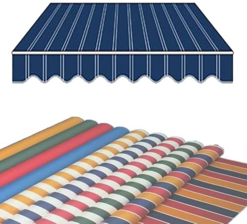 YHDMDQ SXYHCK Markisenbespannung Für Einziehbare Klemmmarkise, Markisen Ersatzstoff, Markise Canvas Wasserdichtes Markisenstoffen Markisentuch Für Fenster Tür Markt(Blue,4x2.5m/13x8.2ft)