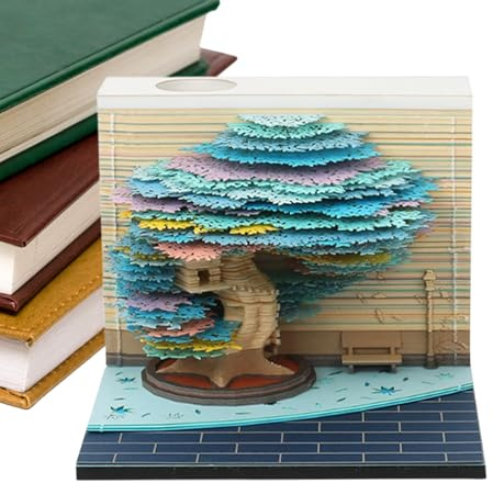 3D-Kalender 2026, Baum 2026, Schreibtischkalender, Notizblock, abreißbar, Dekoration für Zuhause, Büro, Handwerk, Geschenk für Universität, Haus, Party, Weihnachten, Neujahr