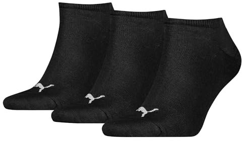PUMA Unisex Puma Sneaker Socks 3 Pair Pack black 9 11 UK, Black, 11-Sep UK, one size