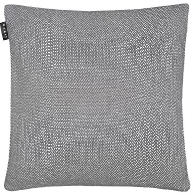 LINUM Shepard Kissenhülle 50x50 cm, 100% Baumwolle, Maschinenwaschbar, Granitgrau