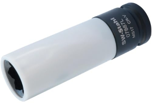 SW-Stahl Radmutterneinsatz für Mercedes-Benz 17mm Schlagfest 1/2 Zoll lange Version, 07887SB