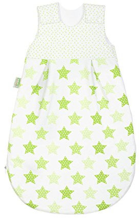 Odenwälder Babynest Jersey-Schlafsack Basic 1425 Gr. 110 cm Sterne limette