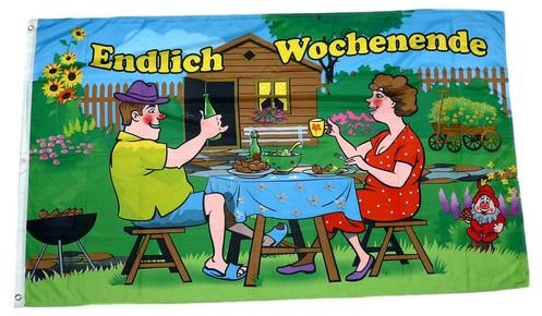 Flagge/Fahne Endlich Wochenende 90 x 150 cm