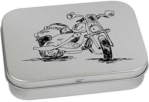 Azeeda 110mm 'Motorbike' Metal Hinged Tin/Storage Box (TT00024642)
