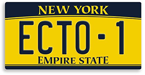 wtf | Famous Movie Number Plates – Ghostbusters “Ecto-1” | Sticky-Pads - Metal Wall Sign Plaque Custom Name
