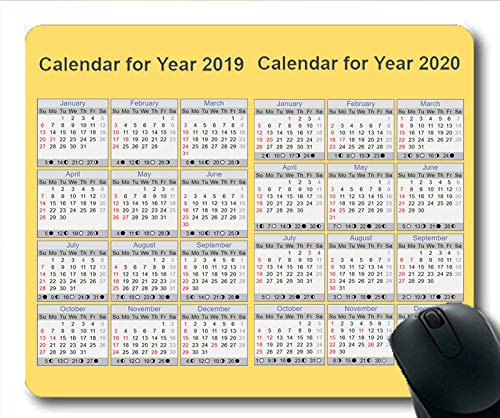 2019 Calendar mouse pad design,calendar yearly Gaming mouse mats,calendar planner 2019 with Holiday details