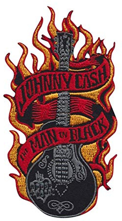 SigitasTrading Johnny Cash 1St Man In Black Hq Aufnäher Besticktes Patch zum Aufbügeln Applique