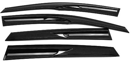 Windabweiser Regenabweiser kompatibel mit VW Polo 2010-2024 Kunststoff Schwarz 4X