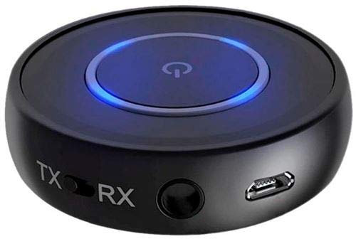 AKASHI® TECHNOLOGY - Transmetteur Bluetooth 5.0 2-en-1 Récepteur et Émetteur Adaptateur Bluetooth Sans Fil Jack 3,5mm APTX Faible Latence pour Casque TV PC Ordinateur Tablette Enceinte Voiture