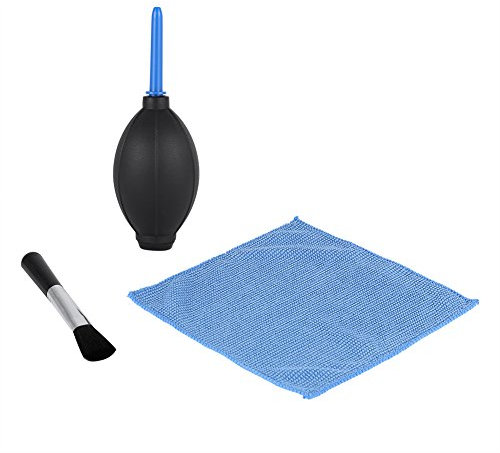 Kamera Reinigungsset, Kamera Objektiv Bildschirm Reinigung Staub Gebläse Pinsel Reinigungstuch Kit Für DSLR Kameras, Staub Pinsel + Staub Gebläse + sauberes Tuch
