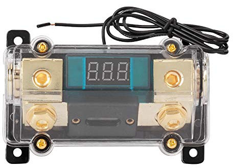 KIMISS Power Distribution Box Block Car Power Holder Holder Box Transparent Block Audio Power Holder Stereo Distribution Block Box Digital Display (150A)