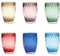 Zafferano Losanghe Tumbler Set 6 Bicchieri Acqua Colori Vari