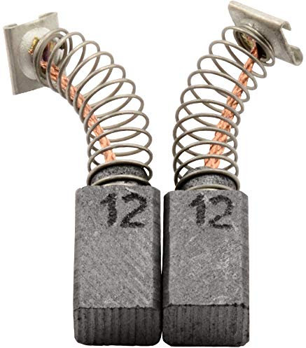 Escobillas de carbón Buildalot ca-07-82615 para Hitachi Taladro DV 20VB2-6,5x7,5x12 mm - Con resorte, cable y conector - Reemplaza partes 999041, 999072, 999080 & HiverseHitachi-enToshiba-koolborste