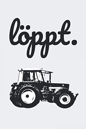 löppt.: Jahreskalender 2021 Kalender Notizbuch A5 mit einem Trecker für einen Landwirt in Norddeutschland