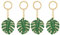 Amosfun 4Pcs Blätter Schlüsselanhänger Legierung Emaille Palm Tropical Metall Schlüssel Ring Sommer Schlüssel Dekoration Tasche Anhänger Handtasche Charme Kleine Geschenk für Handtasche