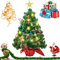 45cm Mini Weihnachtsbaum,Mini Tannenbaum für Tisch,Weihnachtsbaum Miniatur,Mini Weihnachts Baum mit LED Lichterketten,Künstlicher Weihnachtsbaum,Weihnachts Baum klein,Christbaum,Weihnachtsdeko