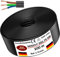 Câble en plastique souple H05VV-F 3G0,75 - 3G1, 3G1,5 ou 3G2,5 - Noir - De 5 à 100 m - Câble d'appareil - (H05VV-F 3G0,75 SW, 100 m)