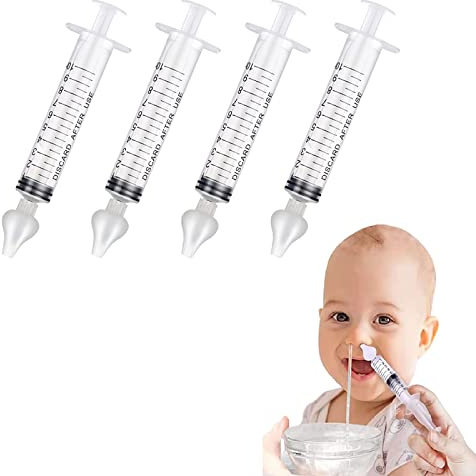 Nasenspülung Kinder,Nasendusche,Nasen Reinigungs für Babys,Baby Nasendusche,Spritzen-Nasenspülung für Neugeborene,Baby Nasendusche Spritze, Sicherer und Komfortabel,2 Stück