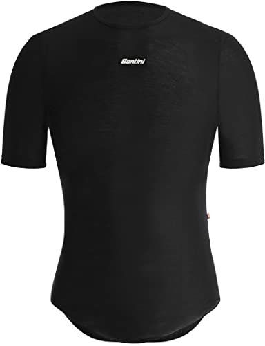 Santini Intimo Ciclismo Dry Manica Corta (XL, Nero)